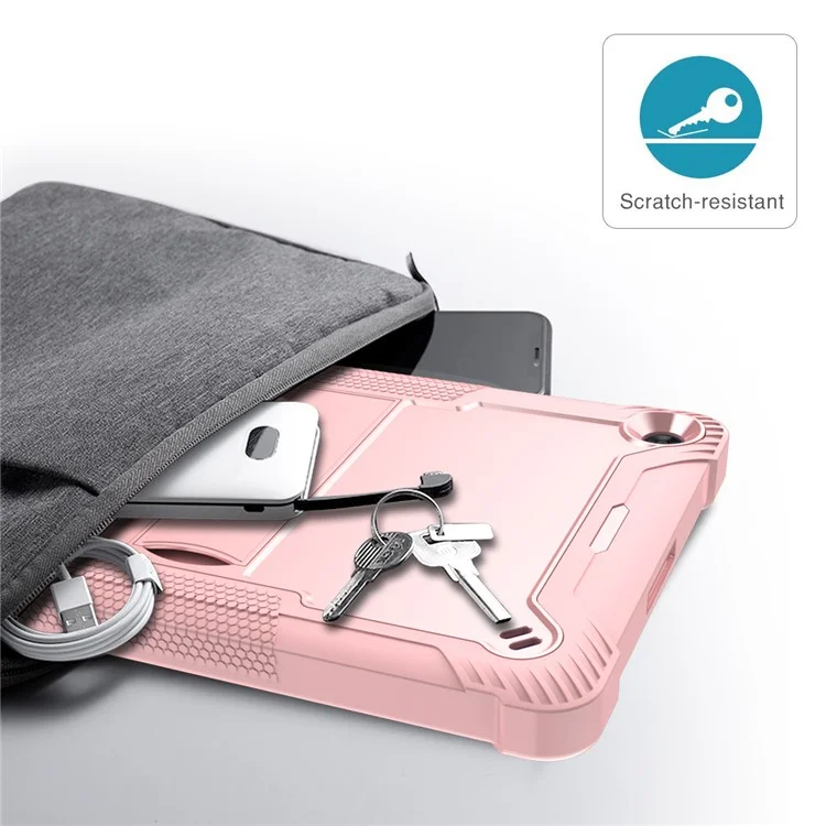 For Huawei MatePad T 10S 10.1 inch / T 10 9.7 inch Shockproof Tablet Shell Kickstand Silicone + PC Dustproof Cover Case - Rose Gold