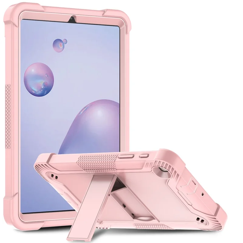 Etui do tabletu Samsung Galaxy Tab A7 Lite 8,7 cala, silikonowe + PC, wytrzymała ochronna obudowa z podstawką - różowe złoto