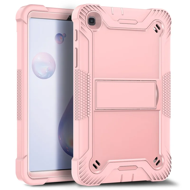 Etui do tabletu Samsung Galaxy Tab A7 Lite 8,7 cala, silikonowe + PC, wytrzymała ochronna obudowa z podstawką - różowe złoto