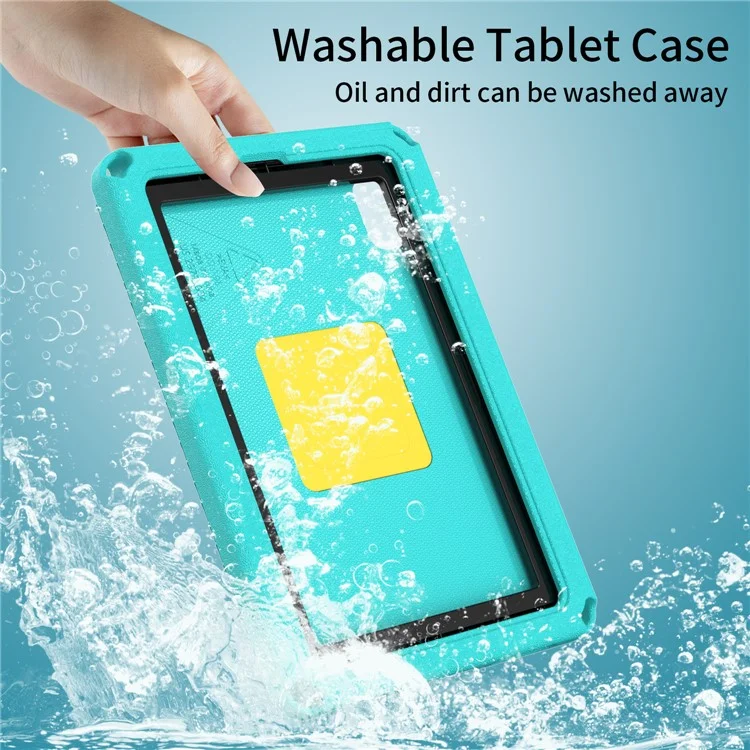 Защитный чехол с подставкой и ручкой для планшета Lenovo Tab M9, с ремнем для переноски - Светло-зеленый