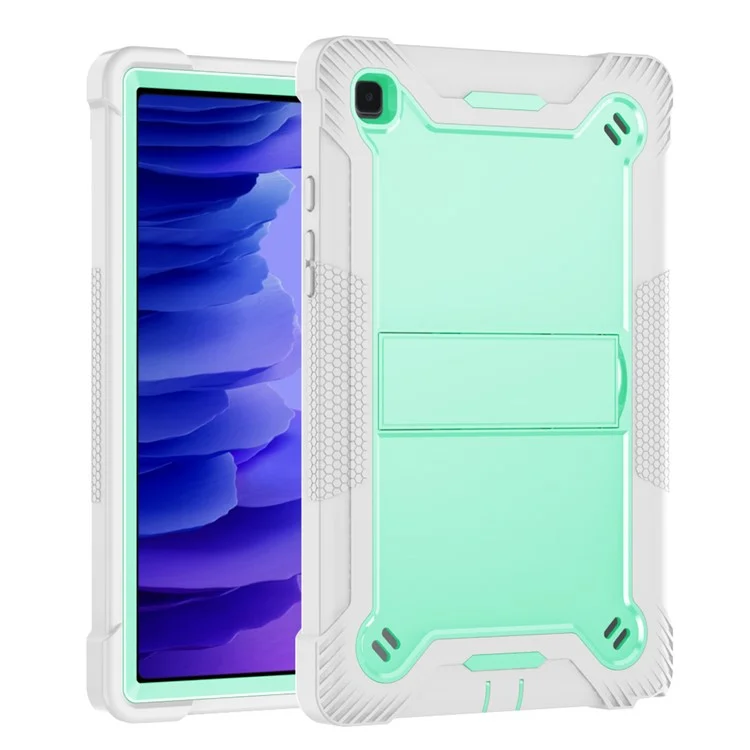 Для Samsung Galaxy Tab A7 10.4 (2020) / (2022) Tablet Case Silicone + PC Protective Armor Kickstand Cover - Серый + Мятно-зеленый