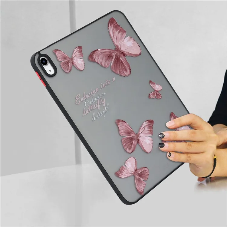 Für iPad 10.9 (2022) Soft TPU Tablet Case Pattern Printing Skin-touch Back Cover - Schmetterling