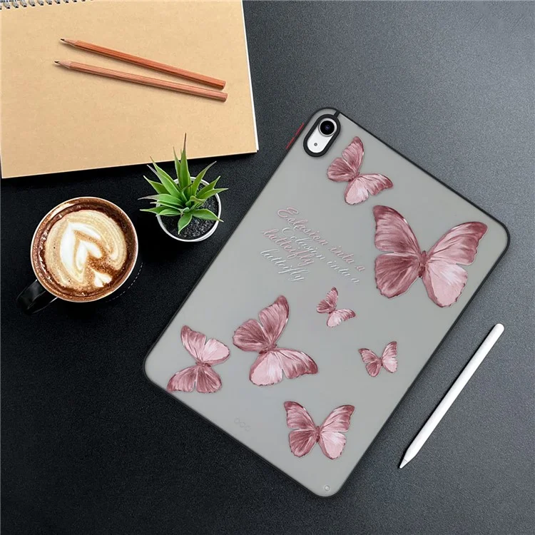 Für iPad 10.9 (2022) Soft TPU Tablet Case Pattern Printing Skin-touch Back Cover - Schmetterling