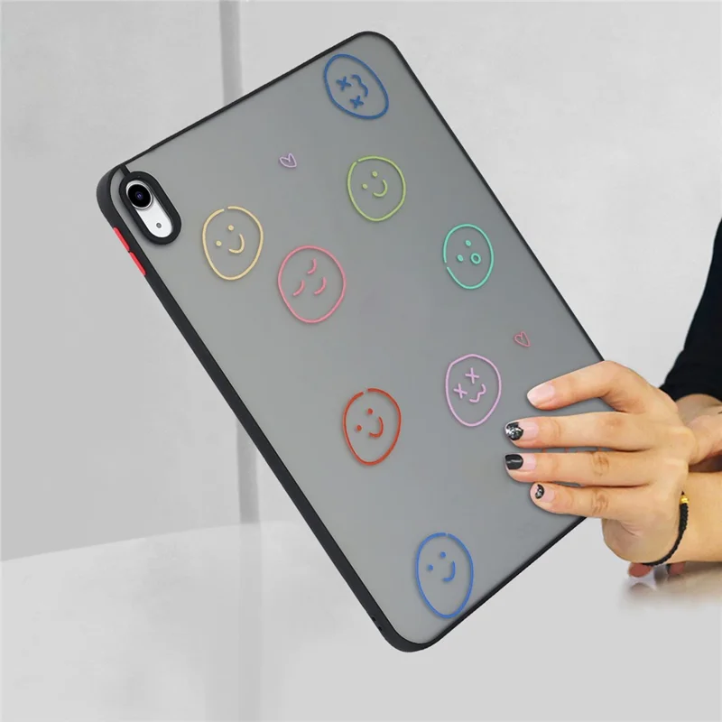 Мягкий чехол для планшета из ТПУ с принтом для iPad (2025) / 10,9 (2022), с текстурой Soft-Touch на задней панели — улыбающиеся лица