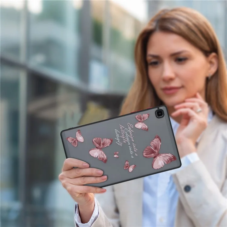 Per Samsung Galaxy Tab A7 Lite 8.7-inch T220 T225 Pattern Tablet Case Soft TPU Skin-touch Cover - Butterfly