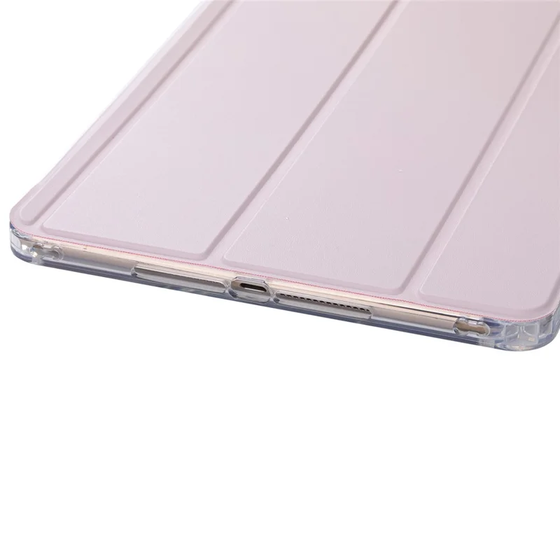 Para iPad 9.7 pulgadas (2017) / (2018) / iPad Pro 9.7 pulgadas (2016) Funda para Tablet Funda de Piel PU Plegable Inteligente con Pequeña Hebilla de Bloqueo - Rosa