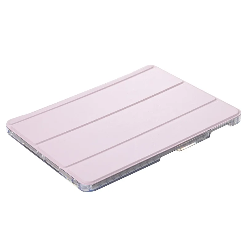 Para iPad 9.7 pulgadas (2017) / (2018) / iPad Pro 9.7 pulgadas (2016) Funda para Tablet Funda de Piel PU Plegable Inteligente con Pequeña Hebilla de Bloqueo - Rosa