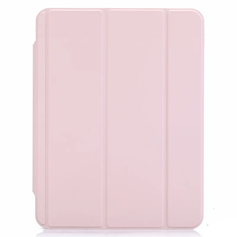 Para iPad 9.7 pulgadas (2017) / (2018) / iPad Pro 9.7 pulgadas (2016) Funda para Tablet Funda de Piel PU Plegable Inteligente con Pequeña Hebilla de Bloqueo - Rosa