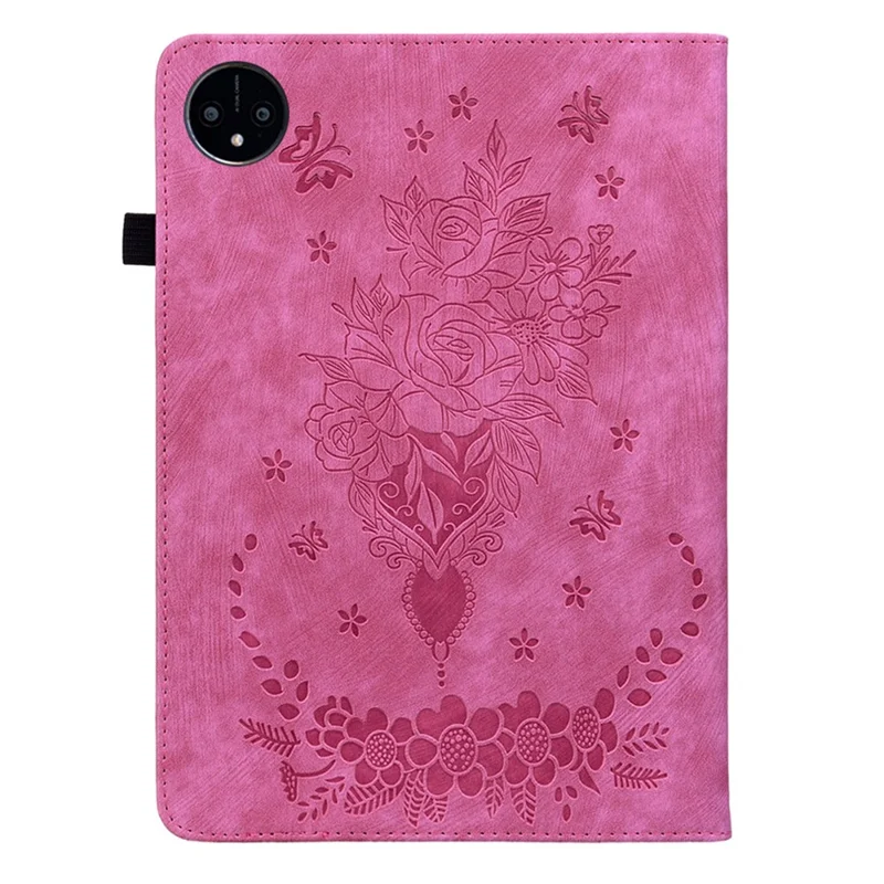 For Huawei MatePad Pro 11 (2022) PU Leather Folio Flip Card Holder Shell Imprinted Tablet Stand Case - Rose