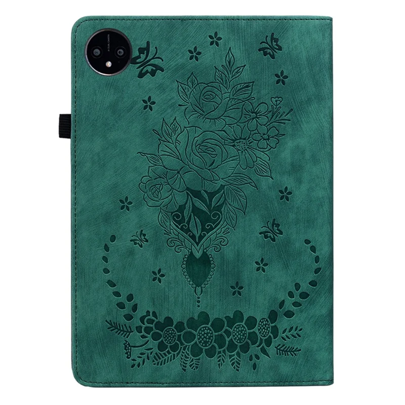 For Huawei MatePad Pro 11 (2022) PU Leather Folio Flip Card Holder Shell Imprinted Tablet Stand Case - Green