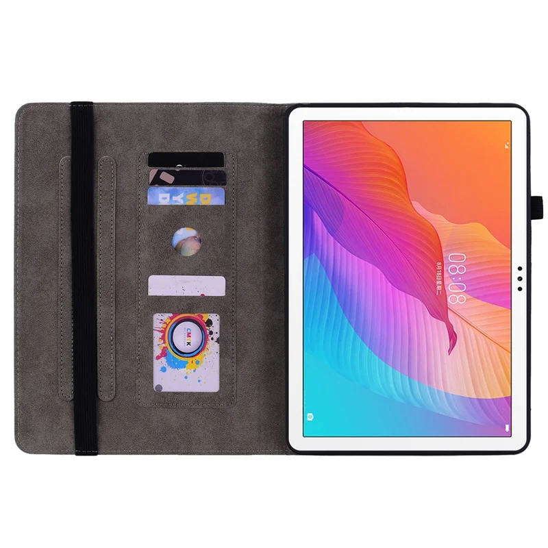 Для планшета Huawei Enjoy 2 / MatePad T 10S / T 10 9,7 дюйма Чехол-подставка из искусственной кожи с рисунком - Зеленый