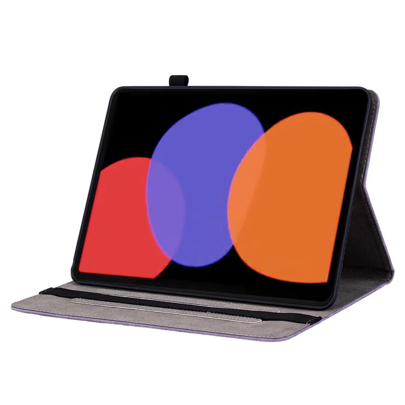 For Xiaomi Pad 6 / Pad 6 Pro Stand Card Slots Tablet Case Imprinted PU Leather Tablet Cover - Purple