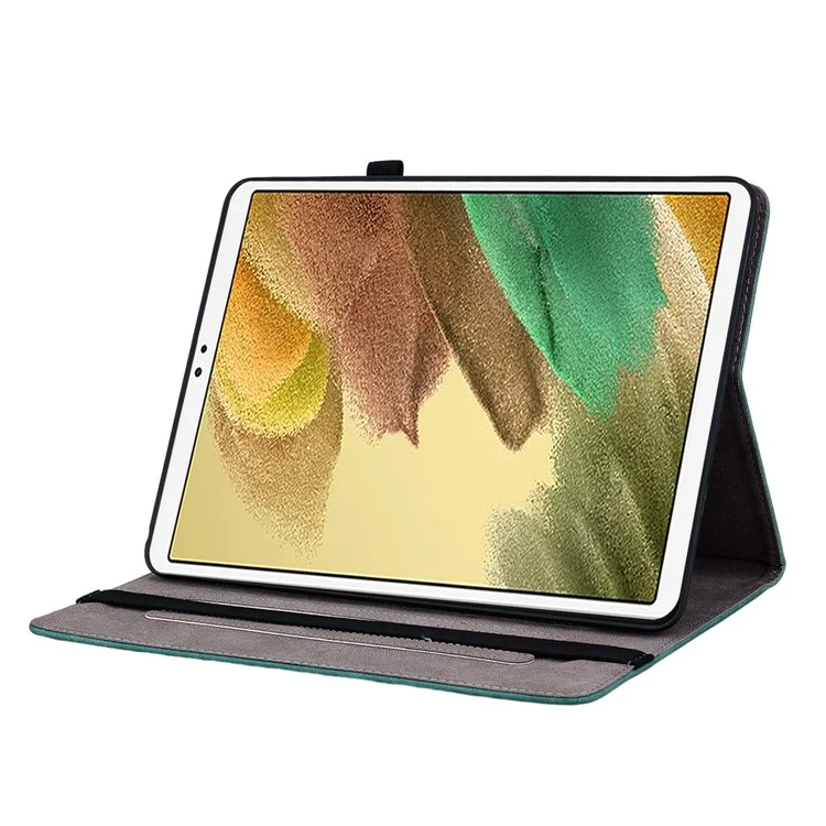 Für Samsung Galaxy Tab A7 Lite 8,7-Zoll-Tablet-Tasche aus geprägtem PU-Leder mit Standfunktion und Stifthalter - Grün