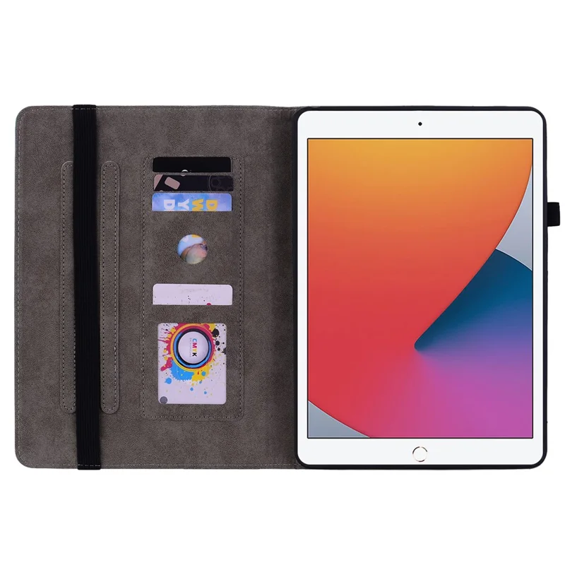 For iPad 10.2 (2019) / (2020) / (2021) / iPad Air 10.5 inch (2019) Smart Tablet Case PU Leather Stand Imprinted Cover - Pink