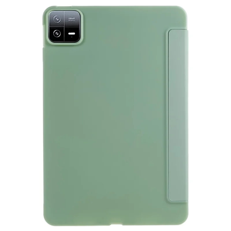 Für Xiaomi Pad 6 / Pad 6 Pro Tri-fold Stand Tablet Case PU Leder Wabenmuster Automatisches Aufwachen / Schlafendes Smart Cover - Hellgrün