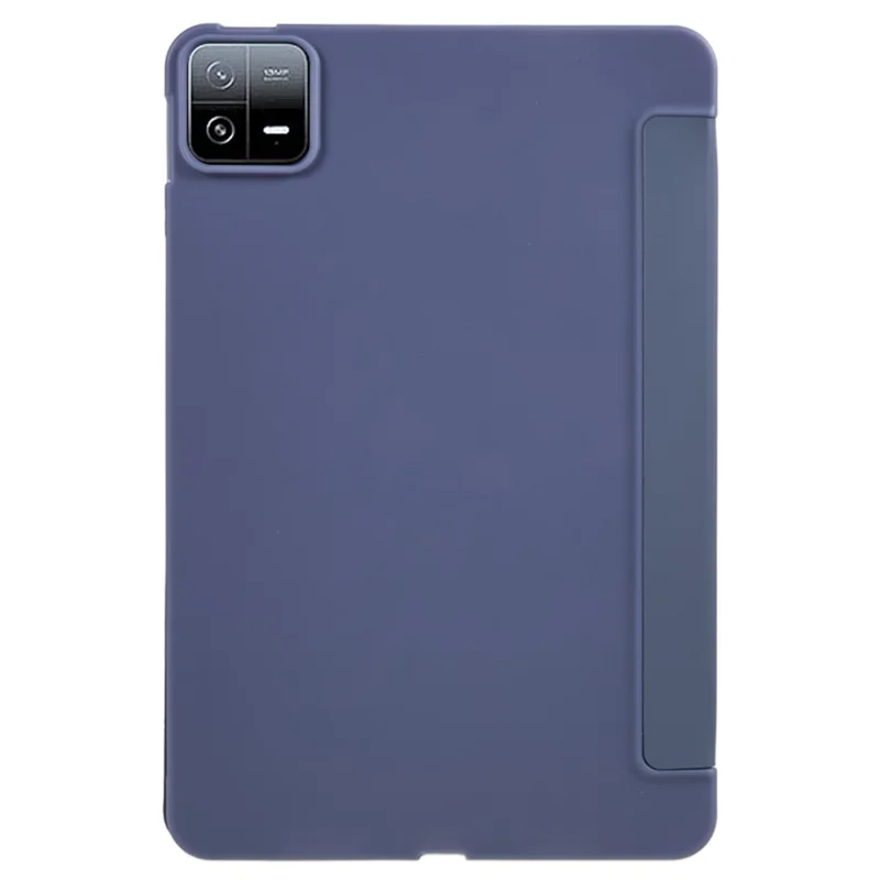 For Xiaomi Pad 6 / Pad 6 Pro Tri-fold Stand Tablet Case PU Leather Honeycomb Texture Auto Wake / Sleep Smart Cover - Purple
