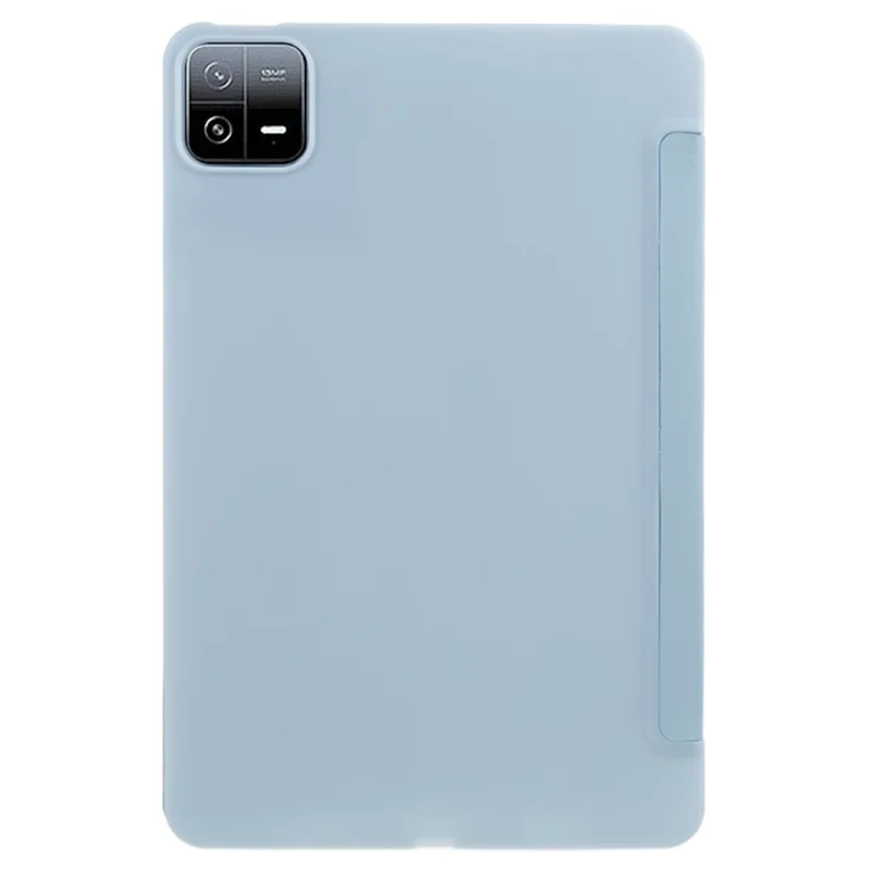 Pour Xiaomi Pad 6 / Pad 6 Pro Étui de support triptyque Tablet Case PU Leather Honeycomb Texture Auto Wake / Sleep Smart Cover - Bleu bébé