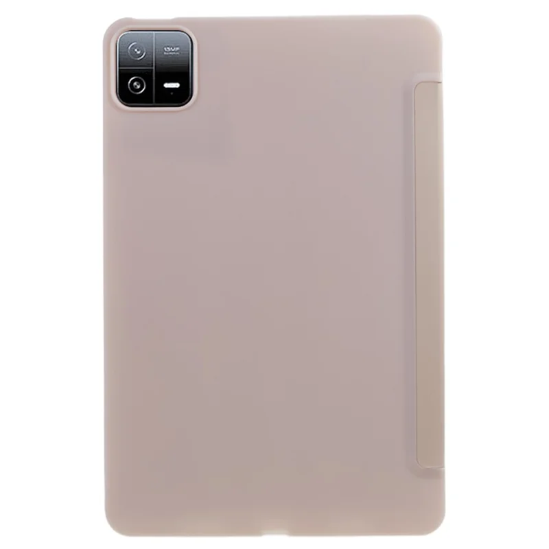 Para Xiaomi Pad 6 / Pad 6 Pro Capa Protetora Tri-fold Stand Tablet Caso de Couro PU Textura Honeycomb Auto Wake / Sleep Smart Cover - Rosa