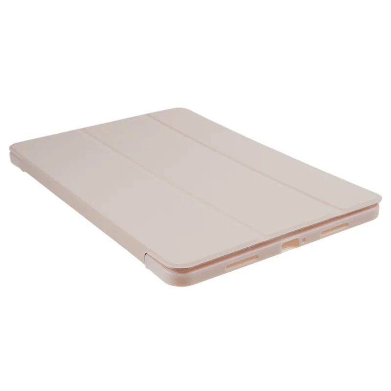 Para Xiaomi Pad 6 / Pad 6 Pro Capa Protetora Tri-fold Stand Tablet Caso de Couro PU Textura Honeycomb Auto Wake / Sleep Smart Cover - Rosa