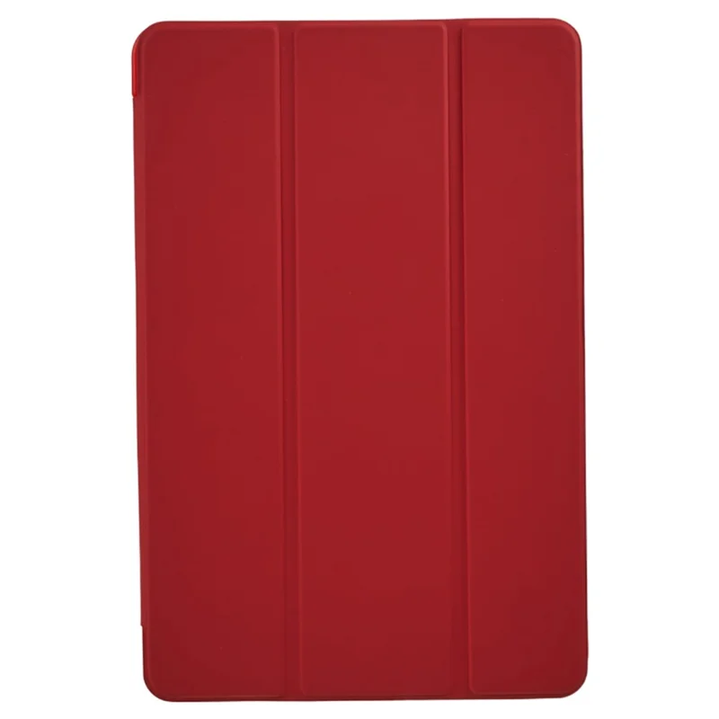 For Xiaomi Pad 6 / Pad 6 Pro Tri-fold Stand Tablet Case PU Leather Honeycomb Texture Auto Wake / Sleep Smart Cover - Red