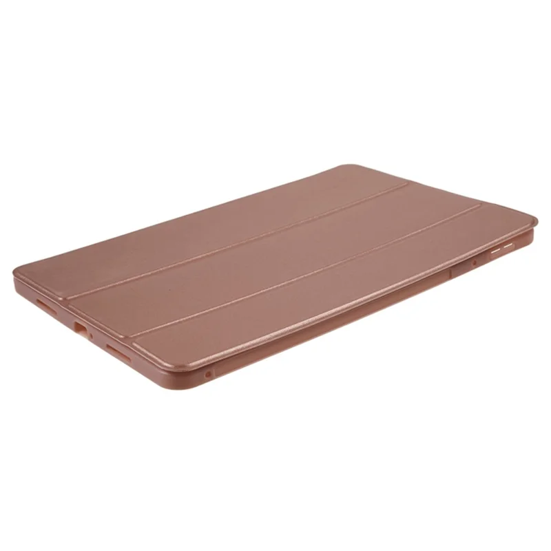 For Xiaomi Pad 6 / Pad 6 Pro Tri-fold Stand Tablet Case PU Leather Honeycomb Texture Auto Wake / Sleep Smart Cover - Rose Gold