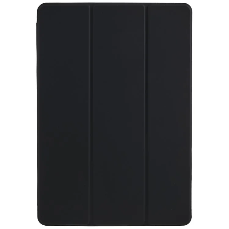 Para Xiaomi Pad 6 / Pad 6 Pro, estuche de tableta con soporte de tríptico de PU, funda trasera transparente y funda inteligente con soporte para lápiz - Negro