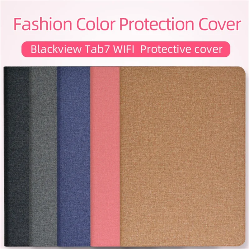For Blackview Tab 7 WiFi PU Leather Shockproof Shell Stand Business Tablet Cover - Black