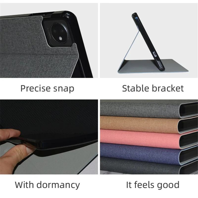 For Blackview Tab 7 WiFi PU Leather Shockproof Shell Stand Business Tablet Cover - Grey