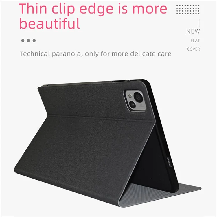 Para Blackview Tab 13 Business Tablet Case PU Leather Stand Flip Cover - Preto
