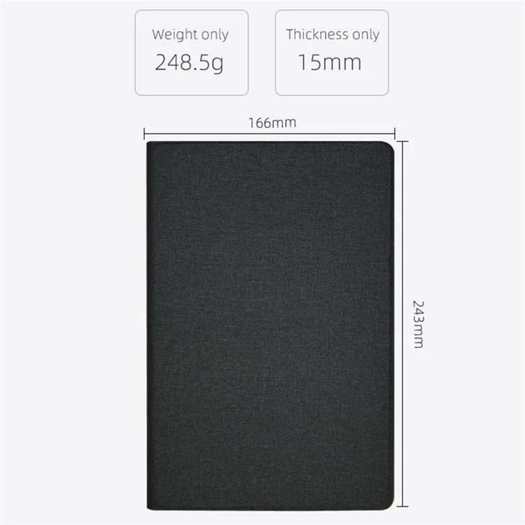Para Blackview Tab 13 Business Tablet Case PU Leather Stand Flip Cover - Preto