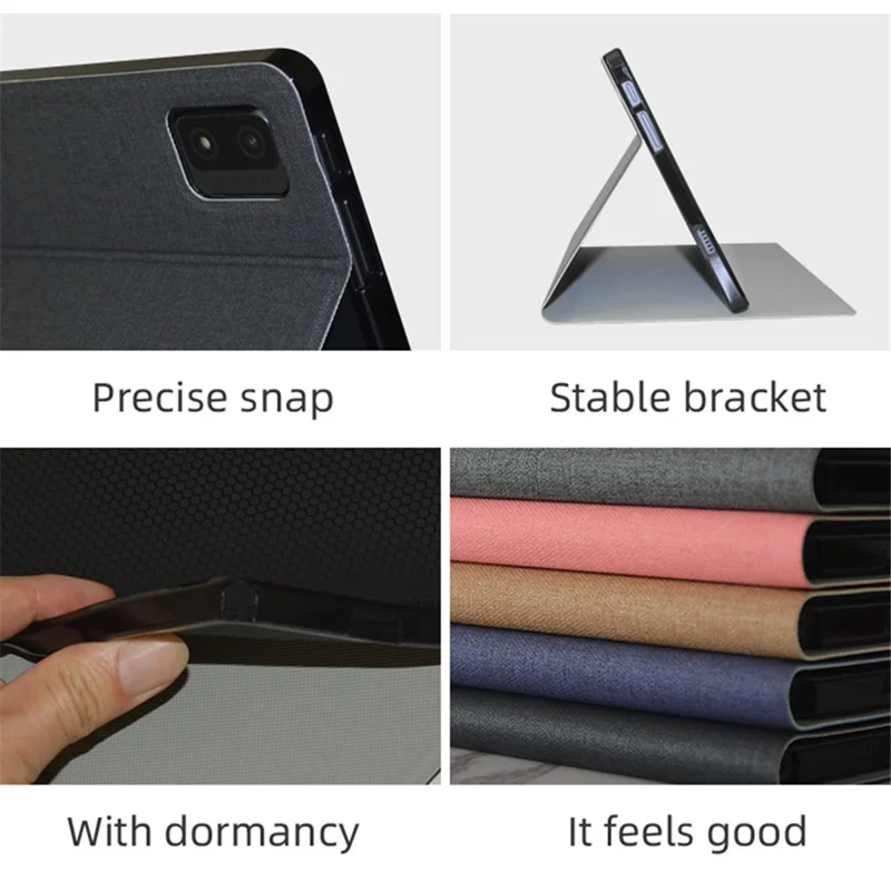 For Blackview Tab 12 Business PU Leather Tablet Cover Shockproof Stand Folio Case - Black