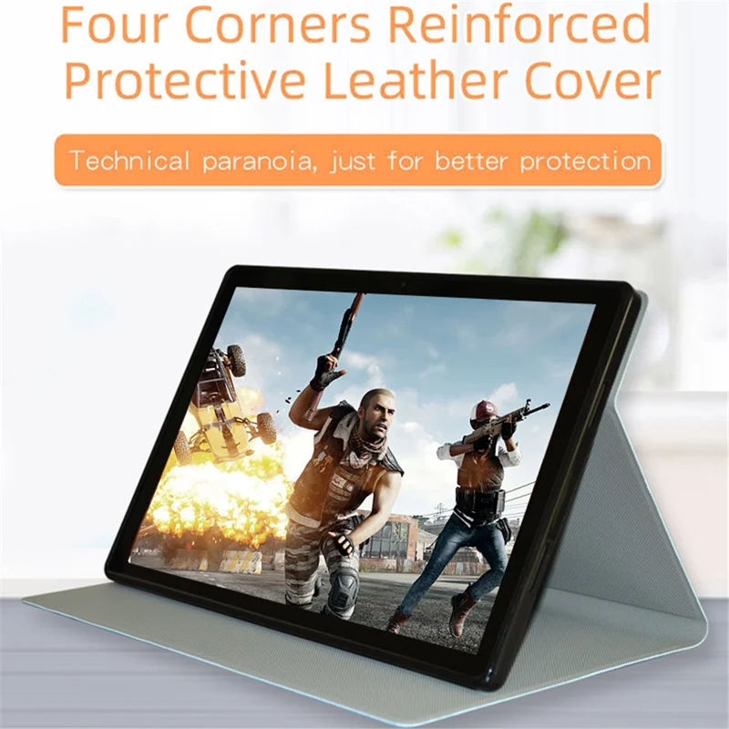 For Blackview Tab 15 / 15 Pro Shockproof Tablet Case Folding Stand PU Leather Flip Cover - Grey