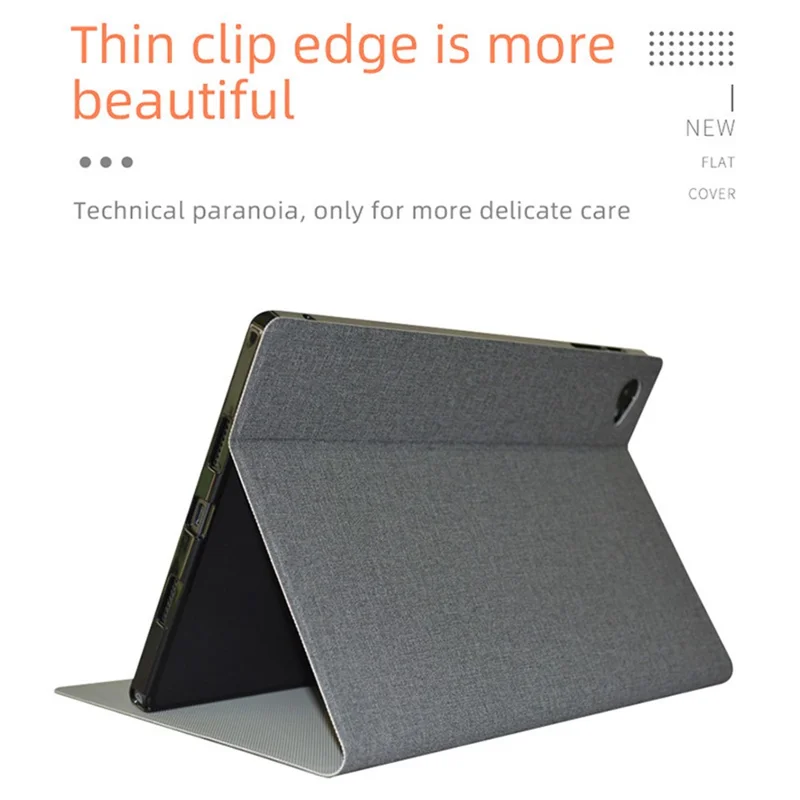 For Blackview Tab 15 / 15 Pro Shockproof Tablet Case Folding Stand PU Leather Flip Cover - Grey