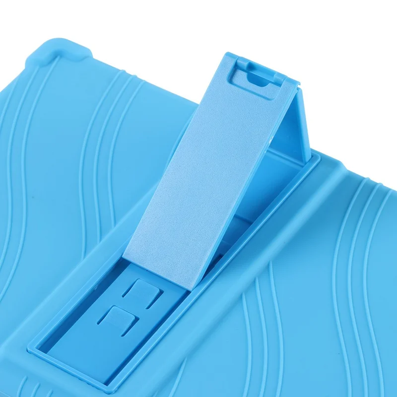 Tabletbeskyttelse til Blackview Tab 12 stødfast silikone+PC beskyttelsesdæksel med foldbar stativ - mørkeblå