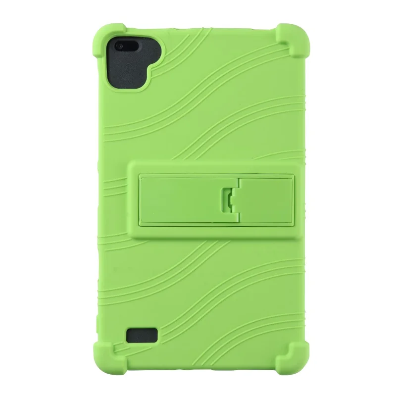 Tablet Case for Blackview Tab 6 Drop Resistant Silicone+PC Protective Cover with Kickstand - Green