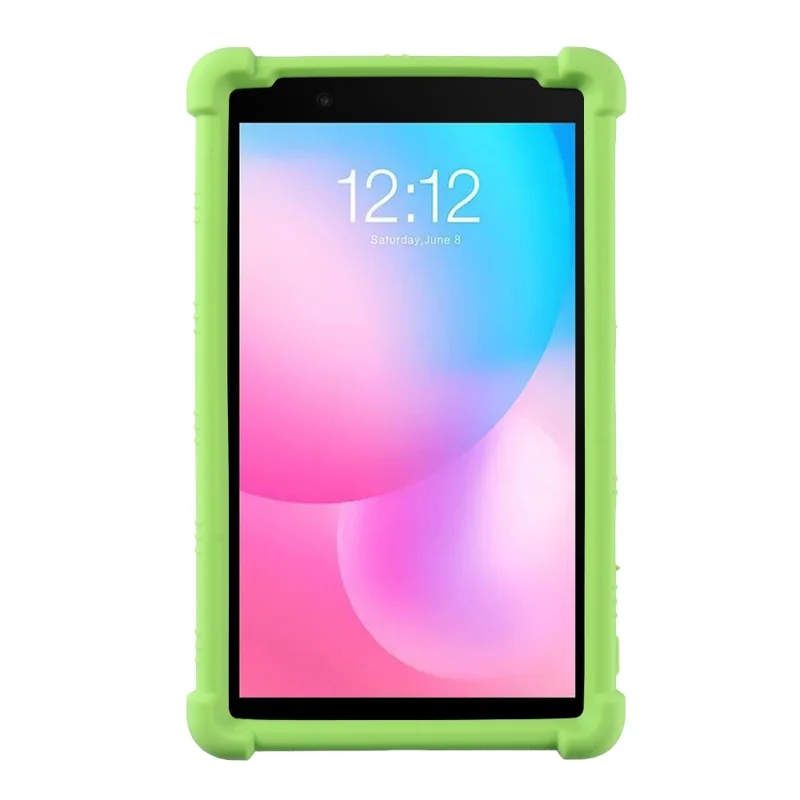 Tablet Case for Blackview Tab 6 Drop Resistant Silicone+PC Protective Cover with Kickstand - Green