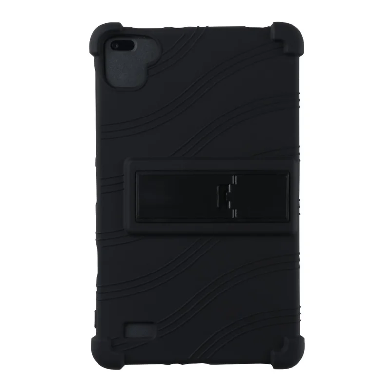 Etui do tabletu Blackview Tab 6 odporno na upadki, ochronna obudowa z silikonu i PC z podstawką – Czarny