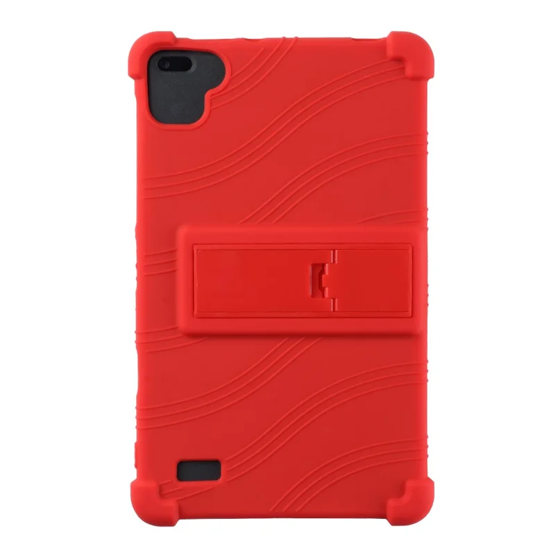 Etui do tabletu Blackview Tab 6 odporne na upadki, ochronna obudowa z silikonu i PC z podstawką – czerwone