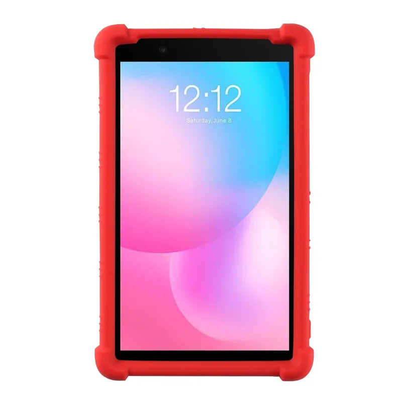 Etui do tabletu Blackview Tab 6 odporne na upadki, ochronna obudowa z silikonu i PC z podstawką – czerwone