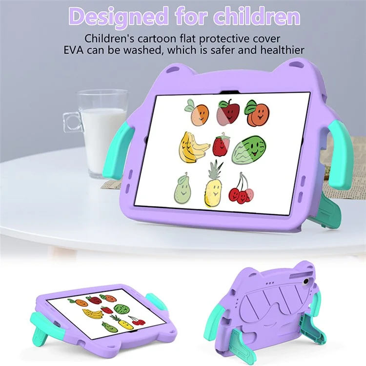 Capa para Tablet para Samsung Galaxy Tab A8 10.5 (2021) / (2022) com Suporte EVA+PC - Light Purple+Mint Green