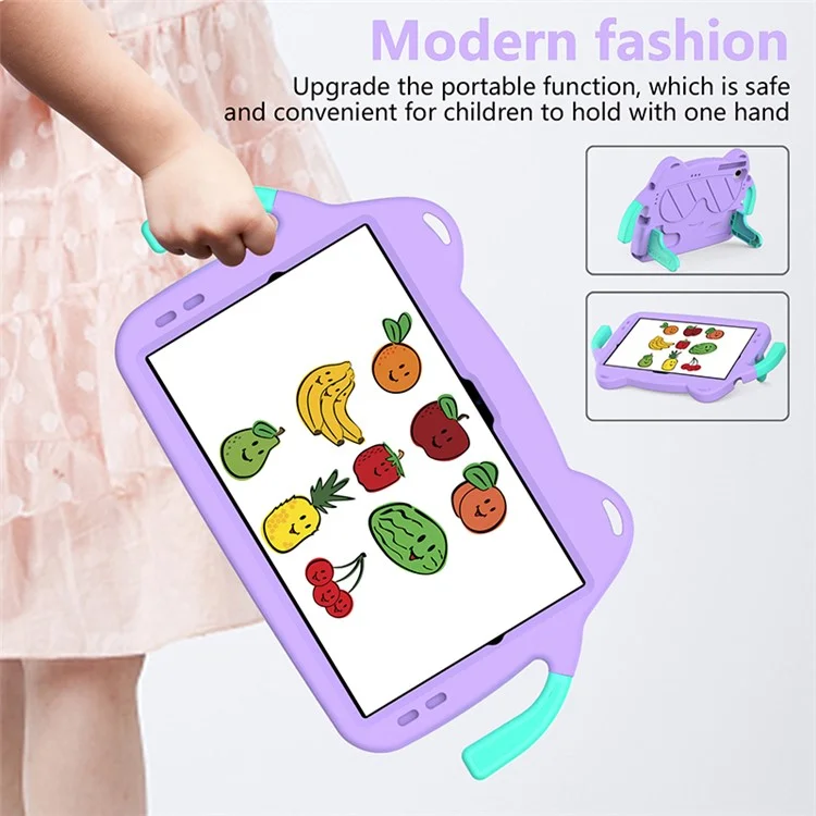 Capa para Tablet para Samsung Galaxy Tab A8 10.5 (2021) / (2022) com Suporte EVA+PC - Light Purple+Mint Green