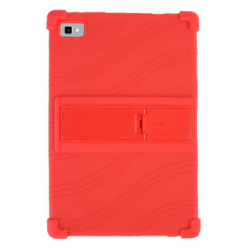 Tablet Case for Blackview Tab 8E 10.1" Silicone+PC Drop Resistant Protective Cover with Kickstand - Red