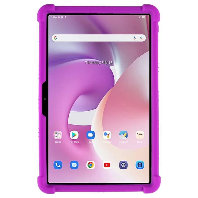 Per Blackview Tab 16 Resistente ai Graffi Custodia per Tablet Silicone+PC Copertura Protettiva con Supporto - Viola