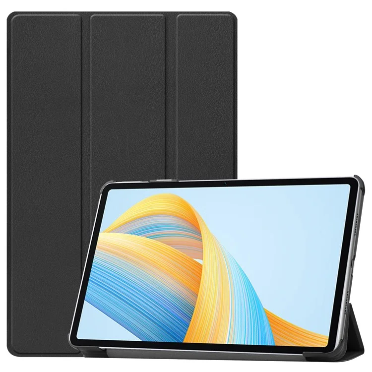 For Honor Pad V8 Tri-fold Stand Tablet Case PU Leather Full Protective Cover with Auto Sleep / Wake - Schwarz