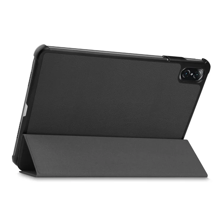 For Honor Pad V8 Tri-fold Stand Tablet Case PU Leather Full Protective Cover with Auto Sleep / Wake - Schwarz