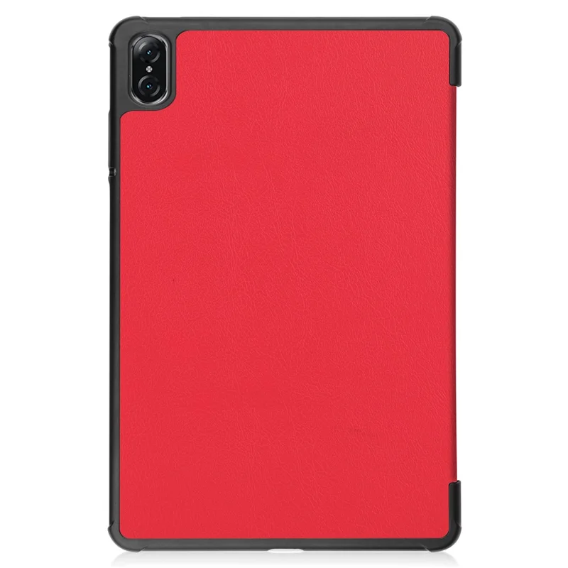 For Honor Pad V8 Tri-fold Stand Tablet Case PU Leather Full Protective Cover with Auto Sleep / Wake - Red