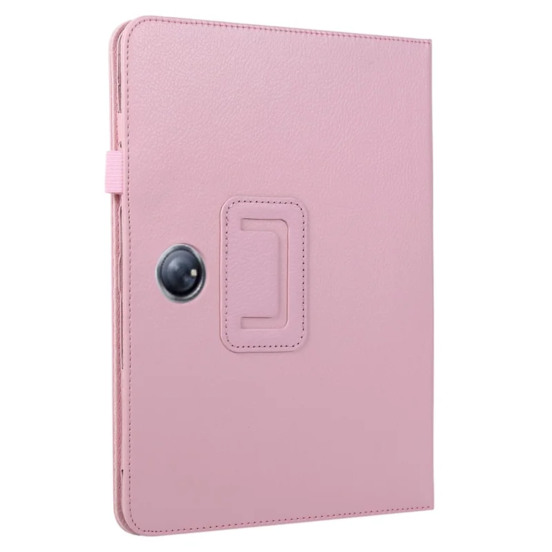 For OnePlus Pad PU Leather Tablet Case Litchi Texture Bi-fold Stand Tablet Cover - Pink