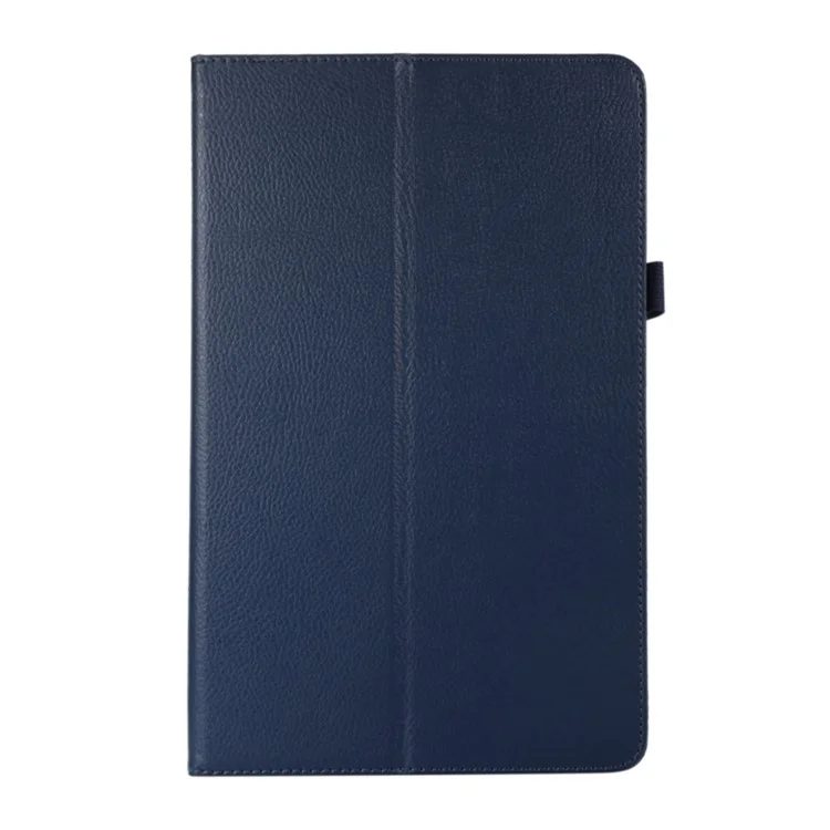 PU Leather Flip Cover for Lenovo Tab M8 (4th Gen) 2024 TB-301XU / M8 (4th Gen) 2023 TB-300FU Litchi Texture Tablet Case Stand - Dark Blue