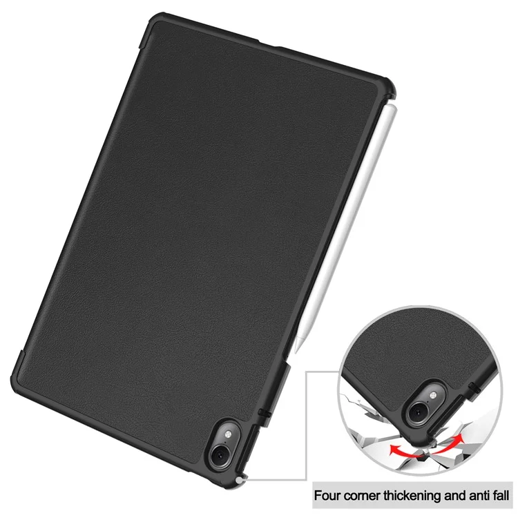 Custodia per tablet per Huawei MatePad Air 11.5 pollici (2023) con supporto pieghevole a tre ante, risveglio automatico / sospensione, in pelle PU con protezione completa - Nero
