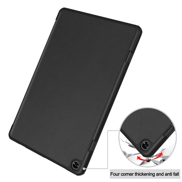 Per Teclast T50 Tri-fold Stand Shell Auto Sleep / Wake Tablet Case PU Leather Full Protective Cover - Nero
